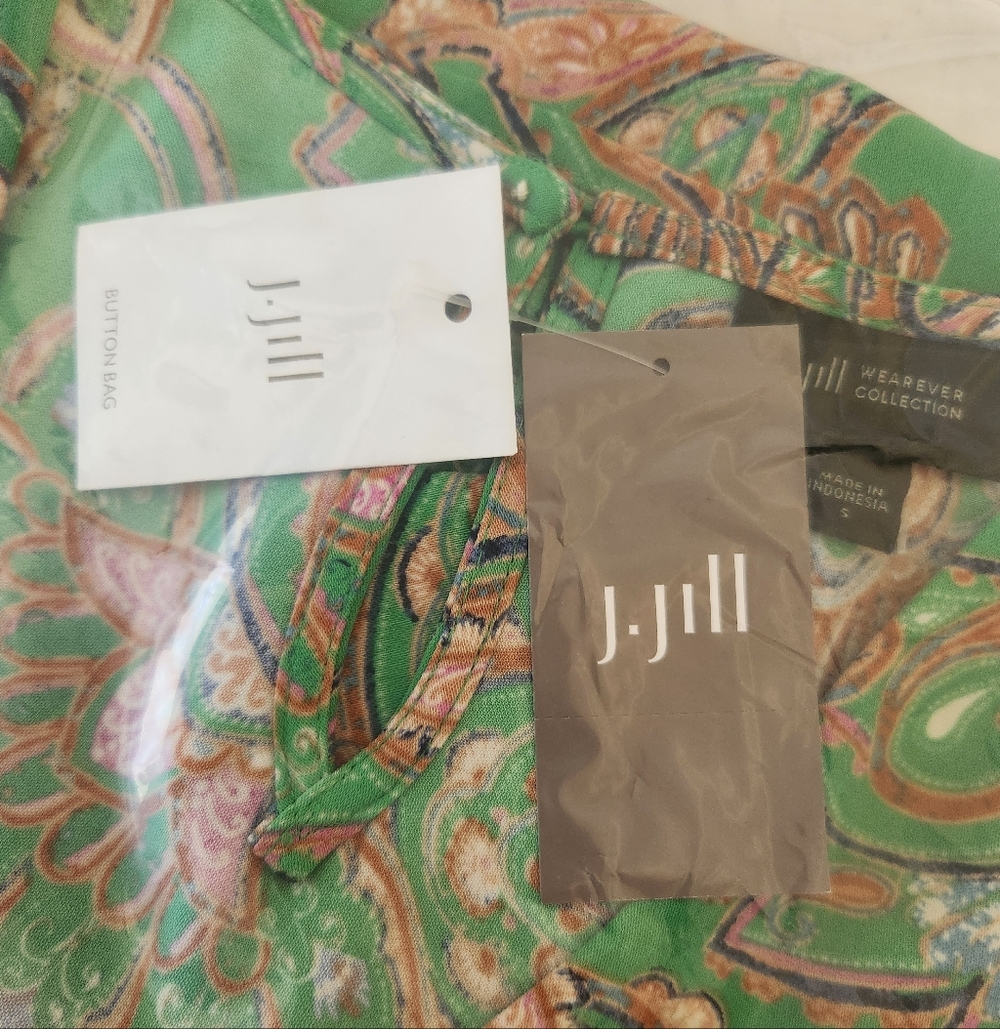 J JILL Green Paisley Maxi Dress - Picture 2 of 10